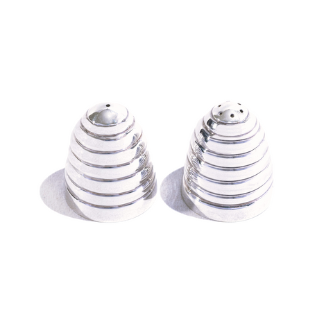 Beehive salt and pepper shakers