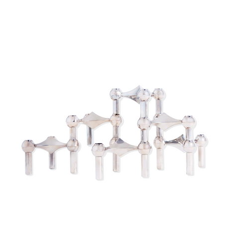 Set of six Fritz Nagel candle holders