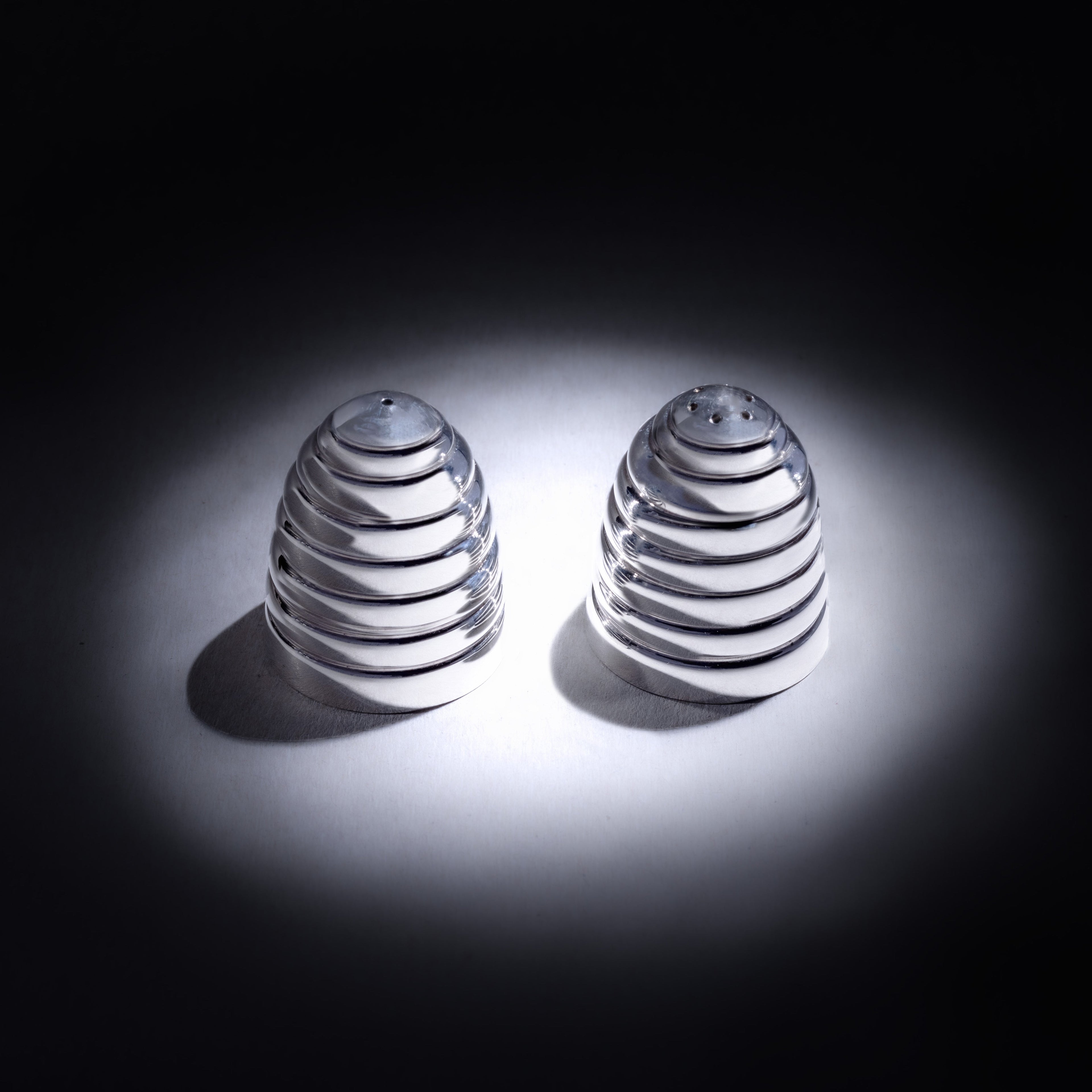 Beehive salt and pepper shakers
